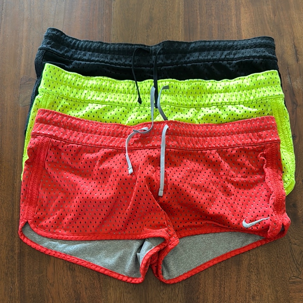 Nike Women's Athletic Shorts - Red, Black, Green
